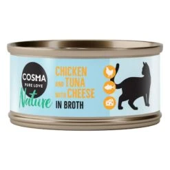Cosma Nature 6 X 70g Tuna With Anchovy 33 Cosma Nature 6 X 70g Tuna With Anchovy -Zoo Plus 104100 pla cosma nature chickentunacheese 70g 3 29