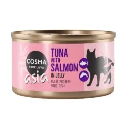 Cosma Asia In Jelly 6 X 85g Tuna With Beef -Zoo Plus 104534 pla cosma asia tunasalmon 85g 5 9