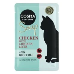 Cosma Soup Saver Pack 24 X 40g Tuna & Chicken With Sweet Potatoes -Zoo Plus 180102 pla cosma soup chickenliver 40g 1000x1000 3 10