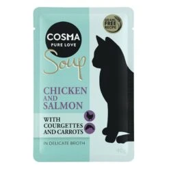 Cosma Soup 12 X 40g Chicken Breast With Pumpkin -Zoo Plus 180103 pla cosma soup chickensalmon 40g 1000x1000 9 7