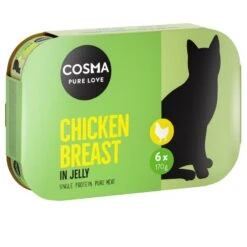Cosma Original In Jelly Saver Pack 24 X 170g Chicken Breast -Zoo Plus 1 28128 pla cosma original chickenbreast 6x170g sleeve 0 3