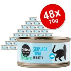 Cosma Nature Saver Pack 48 X 70g Chicken Breast & Shrimps