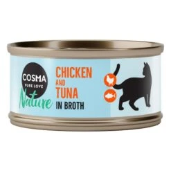 Cosma Nature Saver Pack 24 X 70g Tuna With Beef 30 Cosma Nature Saver Pack 24 X 70g Tuna With Beef -Zoo Plus 1 60832 pla cosma nature chickentuna 70g 0 24