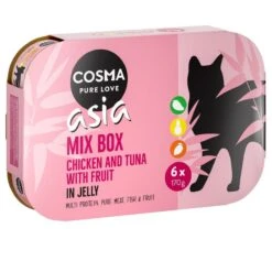 Cosma Asia In Jelly 6 X 170g Tuna With Crab Meat -Zoo Plus 1 cosma asia mixbox chikentunafruit 6x170g 1000x1000 1