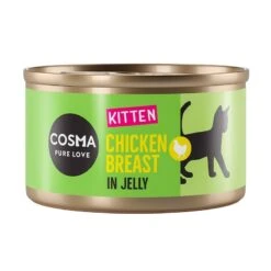 Cosma Original Kitten Saver Pack 24 X 85g Mixed Pack (3 Varieties) -Zoo Plus 203439 pla cosma kitten chicken jelly 85g 1000x1000 5 1