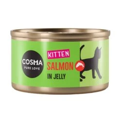 Cosma Original Kitten Saver Pack 24 X 85g Mixed Pack (3 Varieties) -Zoo Plus 203440 pla cosma kitten salmon jelly 85g 1000x1000 6 1