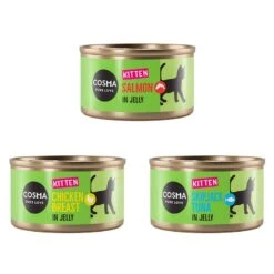 Cosma Original Kitten 6 X 85g Mixed Pack (3 Varieties) -Zoo Plus 203496 cosma original kitten mix 85g 8