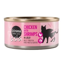 Cosma Asia In Jelly 6 X 170g Chicken With Chicken Liver -Zoo Plus 21758 pla cosma asia chickenshrimps 170g 3 2