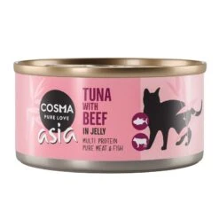 Cosma Asia In Jelly Saver Pack 24 X 170g Tuna With Salmon -Zoo Plus 264896 pla cosma asia tuna beef can 170g 4 1