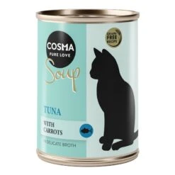 Cosma Soup 6 X 100g Tuna With Green Peas -Zoo Plus 275296 pla cosma soup tuna 100g 1000x1000 7 1