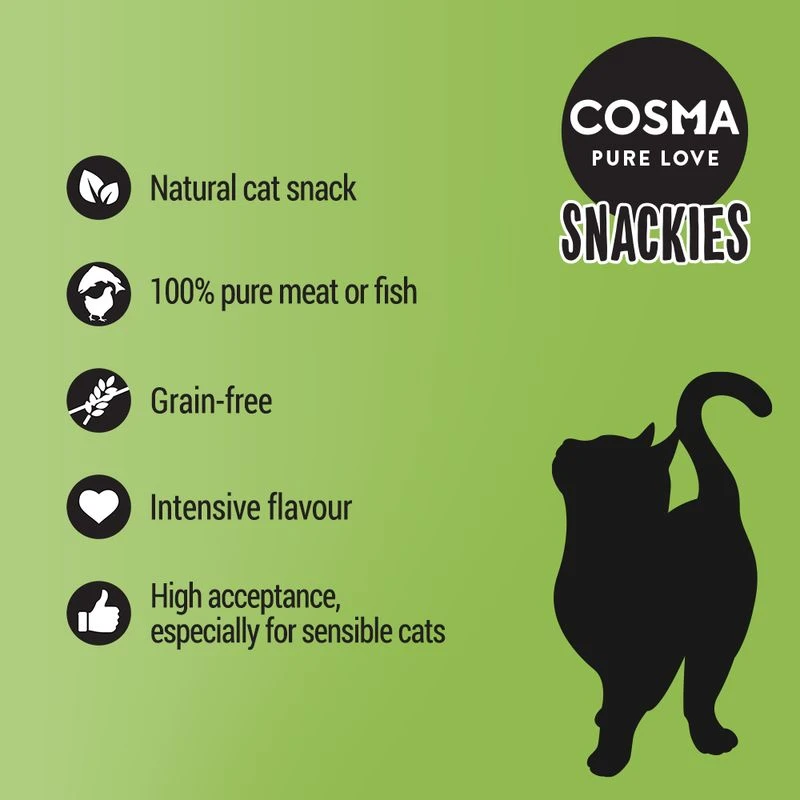 Cosma Snackies Maxi Tube Saver Pack Duck (3 X 120g) 2 Cosma Snackies Maxi Tube Saver Pack Duck (3 X 120g) - Image 2