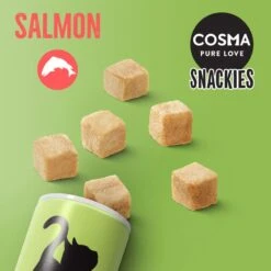 Cosma Snackies Maxi Tube Salmon (120g) -Zoo Plus 2 cosma snackies foodboard salmon 1000x1000 1 4