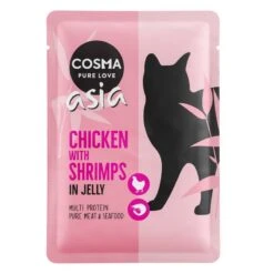 Cosma Asia In Jelly Pouches 6 X 100g Tuna With Beef -Zoo Plus 30897 pla cosma asia chickenshrimps 100g 7 8