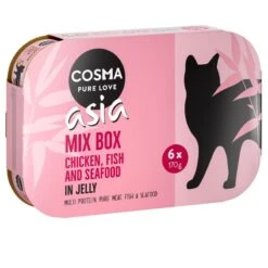 Cosma Asia In Jelly 6 X 170g Tuna With Beef -Zoo Plus 32609 pla cosma asia mix 6x170g sleeve 6 7