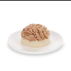 Cosma DUO Layer 6 X 70g Tuna Mousse With Sardine Flakes -Zoo Plus 350196 cosma duo layer chicken mousse tuna 70g 2 1