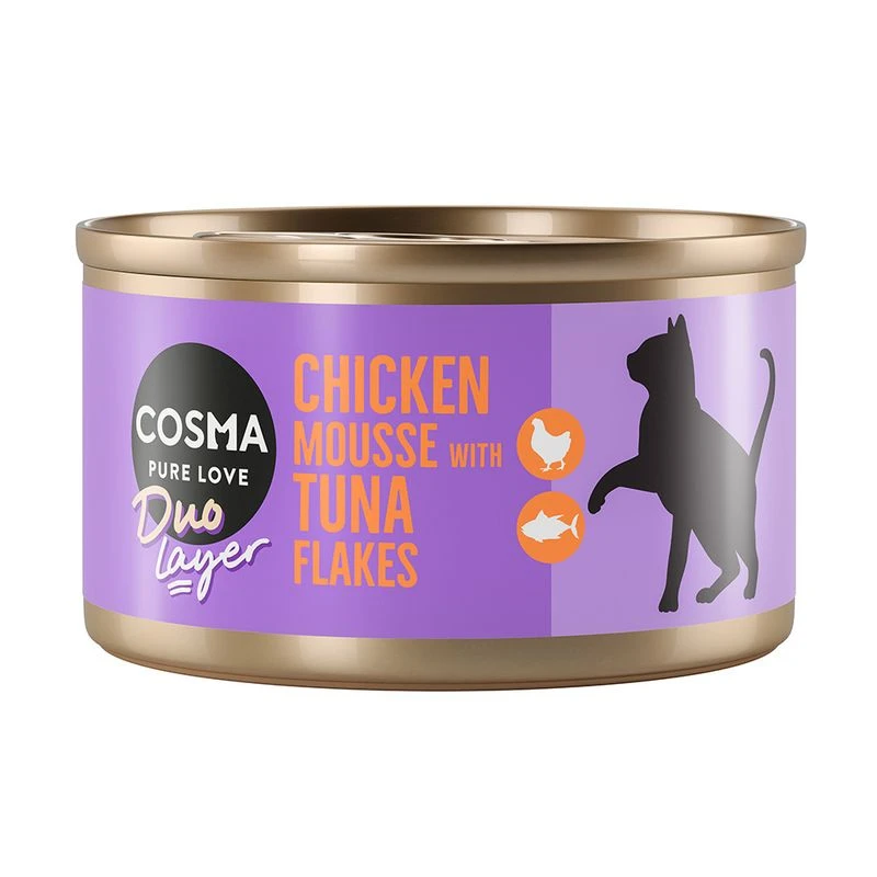 Cosma DUO Layer 6 X 70g Chicken Mousse With Chicken Flakes 5 Cosma DUO Layer 6 X 70g Chicken Mousse With Chicken Flakes - Image 5