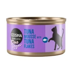 Cosma DUO Layer 6 X 70g Chicken Mousse With Chicken Flakes 21 Cosma DUO Layer 6 X 70g Chicken Mousse With Chicken Flakes -Zoo Plus 350197 pla cosma duo layer tuna mousse tuna 70g 6 2