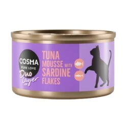 Cosma DUO Layer 6 X 70g Mixed Pack (4 Varieties) -Zoo Plus 350199 pla cosma duo layer tuna mousse sardine 70g 2 3