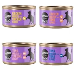 Cosma DUO Layer Saver Pack 24 X 70g Tuna Mousse With Sardine Flakes -Zoo Plus 350200 pla mp cosmaduo layer 6x70g mixpack 3 1