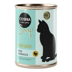 Cosma Soup 6 X 100g Tuna & Chicken With Sweet Potatoes -Zoo Plus 368197 pla cosma soup chicken 100g hs 01 8 2