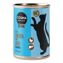 Cosma Drink 6 X 100g Tuna 15 Cosma Drink 6 X 100g Tuna -Zoo Plus 368798 pla cosma drink chicken chicken liver 2 1