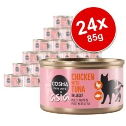 Cosma Asia In Jelly Saver Pack 24 X 85g Tuna With Crab Meat