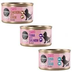Cosma Asia Kitten In Jelly 6 X 85g Tuna With Crab Meat -Zoo Plus 404813 pla cosma asia kitten chicken liver 85g 1000x1000 5 4