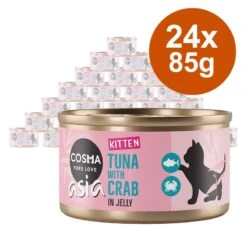 Cosma Asia Kitten In JellySaver Pack 24 X 85g Tuna With Crab Meat