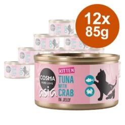 Cosma Asia Kitten In JellySaver Pack 12 X 85g Tuna With Salmon
