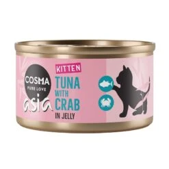 Cosma Asia Kitten In JellySaver Pack 12 X 85g Tuna With Crab Meat 11 Cosma Asia Kitten In JellySaver Pack 12 X 85g Tuna With Crab Meat -Zoo Plus 405297 pla cosma asia kitten tuna crab 85g can 1000x1000 6 1