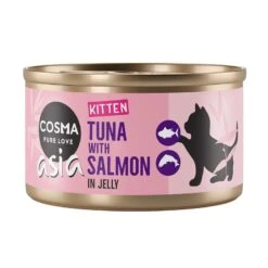 Cosma Asia Kitten In JellySaver Pack 12 X 85g Tuna With Crab Meat 13 Cosma Asia Kitten In JellySaver Pack 12 X 85g Tuna With Crab Meat -Zoo Plus 405298 pla cosma asia kitten tuna salmon 85g can 1000x1000 0 1