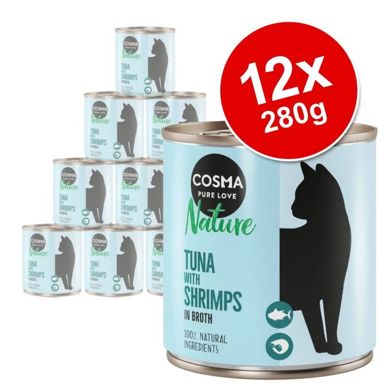 Cosma Nature Saver Pack 12 X 280g Tuna & Shrimp 1 Cosma Nature Saver Pack 12 X 280g Tuna & Shrimp
