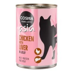 Cosma Asia In Jelly Mixed Trial Packs 6 X 85g Mixed Pack (6 Varieties) -Zoo Plus 52937 pla cosma asia chickenliver 400g 8 10