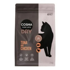 Cosma Tuna & Chicken Dry Food Economy Pack: 2 X 2kg -Zoo Plus 535897 cosma dry tuna chicken 2kg front 1000x1000 2 1