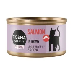 Cosma Pure 6 X 80g Salmon -Zoo Plus 538154 pla cosma pure lachs 80g 01 4 3