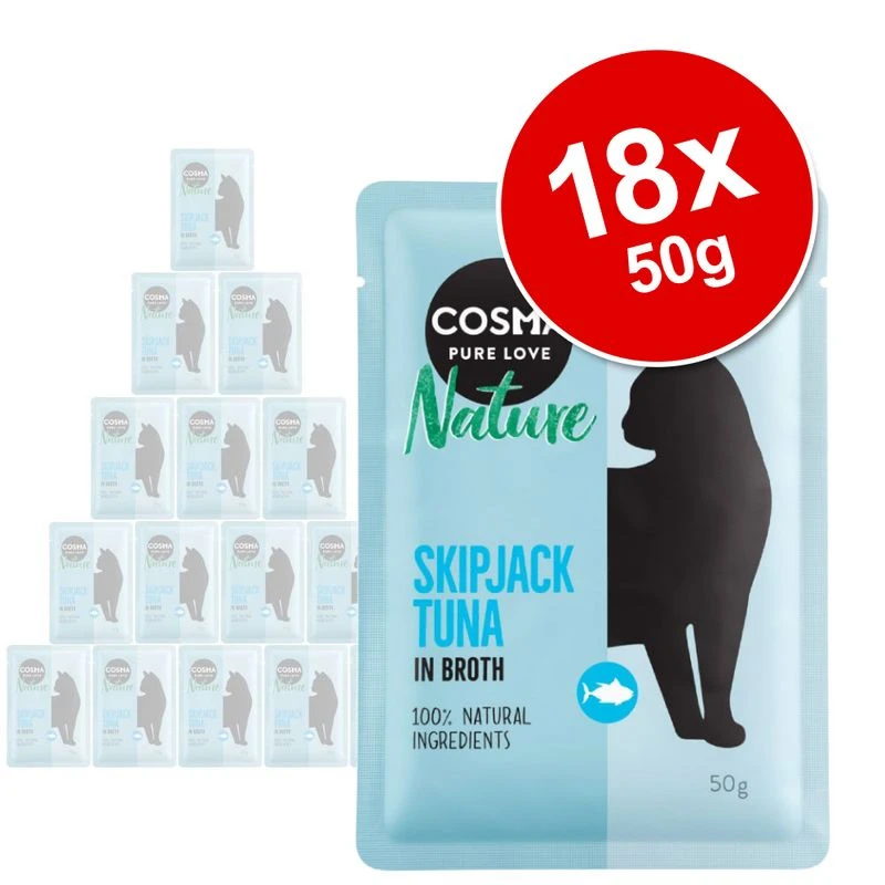 Cosma Nature Pouches Saver Pack 18 X 50g Mixed Pack (6 Varieties) 1 Cosma Nature Pouches Saver Pack 18 X 50g Mixed Pack (6 Varieties)