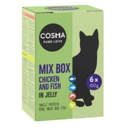 Cosma Original Pouches In Jelly 6 X 100g Mixed Pack (4 Varieties) -Zoo Plus 92305 pla cosma original mix 100g 3 5