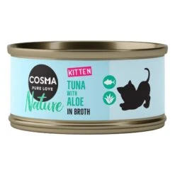 Cosma Nature Kitten Saver Pack 24 X 70g Chicken -Zoo Plus 93197 pla cosmanature kitten tunaaloe 70g 5 1