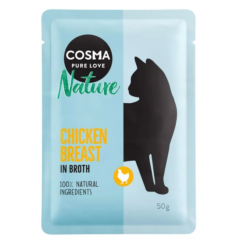 Cosma Nature Pouches Saver Pack 18 X 50g Mixed Pack (6 Varieties) 10 Cosma Nature Pouches Saver Pack 18 X 50g Mixed Pack (6 Varieties) - Image 10