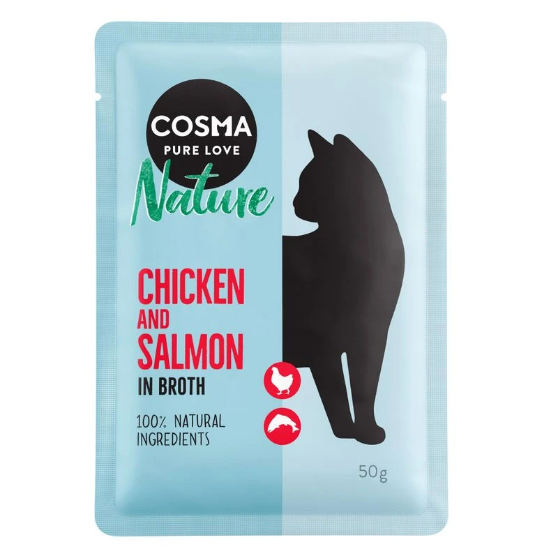 Cosma Nature Pouches Saver Pack 18 X 50g Mixed Pack (6 Varieties) 6 Cosma Nature Pouches Saver Pack 18 X 50g Mixed Pack (6 Varieties) - Image 6