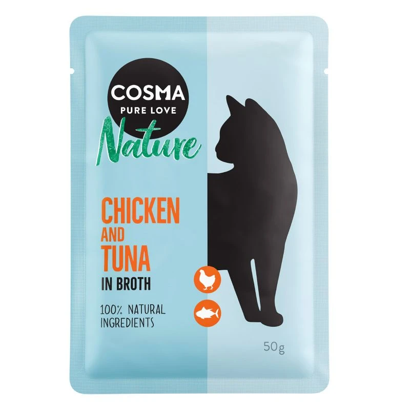 Cosma Nature Pouches Saver Pack 18 X 50g Mixed Pack (6 Varieties) 12 Cosma Nature Pouches Saver Pack 18 X 50g Mixed Pack (6 Varieties) - Image 12