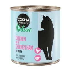 Cosma Nature 6 X 280g Chicken With Chicken Ham -Zoo Plus cosma nature chickenham 280g 1000x1000 4 3