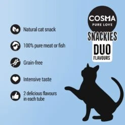 Cosma Snackies DUO 2 In 1 – Mixed Trial Pack 3 Flavours (77g) -Zoo Plus cosma snackies duo benefitboards 1000x1000 en 2
